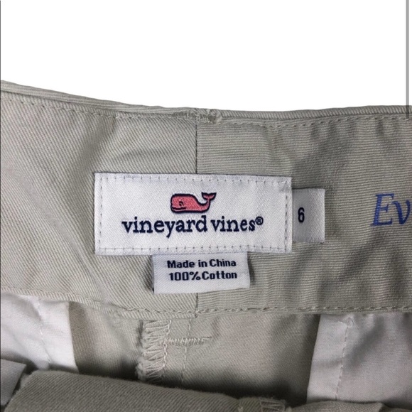 Vineyard Vines Women's 5" Everyday Shorts Khaki Size 6 - Picture 3 of 3